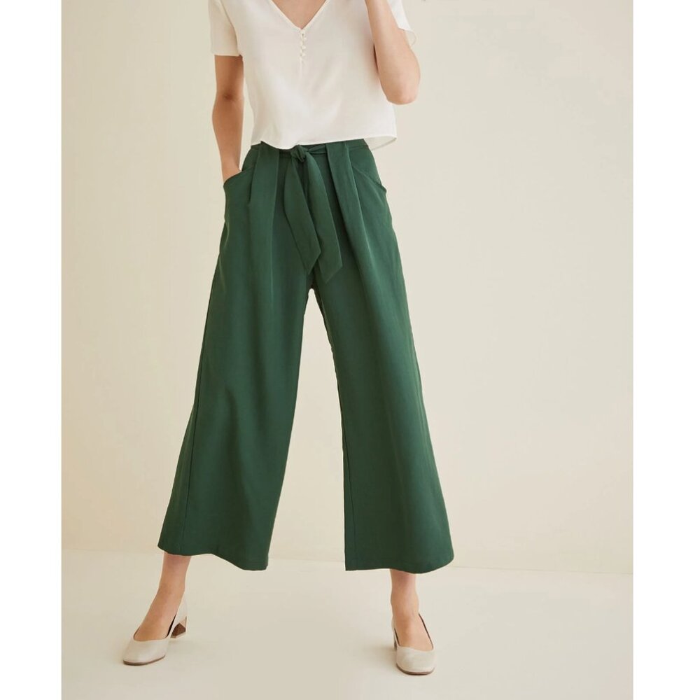 Amour Vert - Eldora Wide Leg Pants - Green
